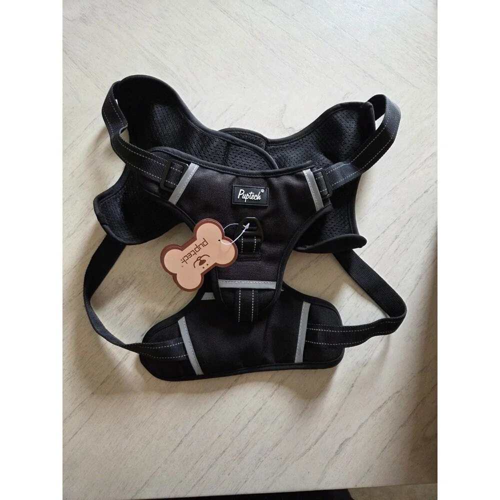 Pupteck No Pull Dog Harness Vest - Black XL
